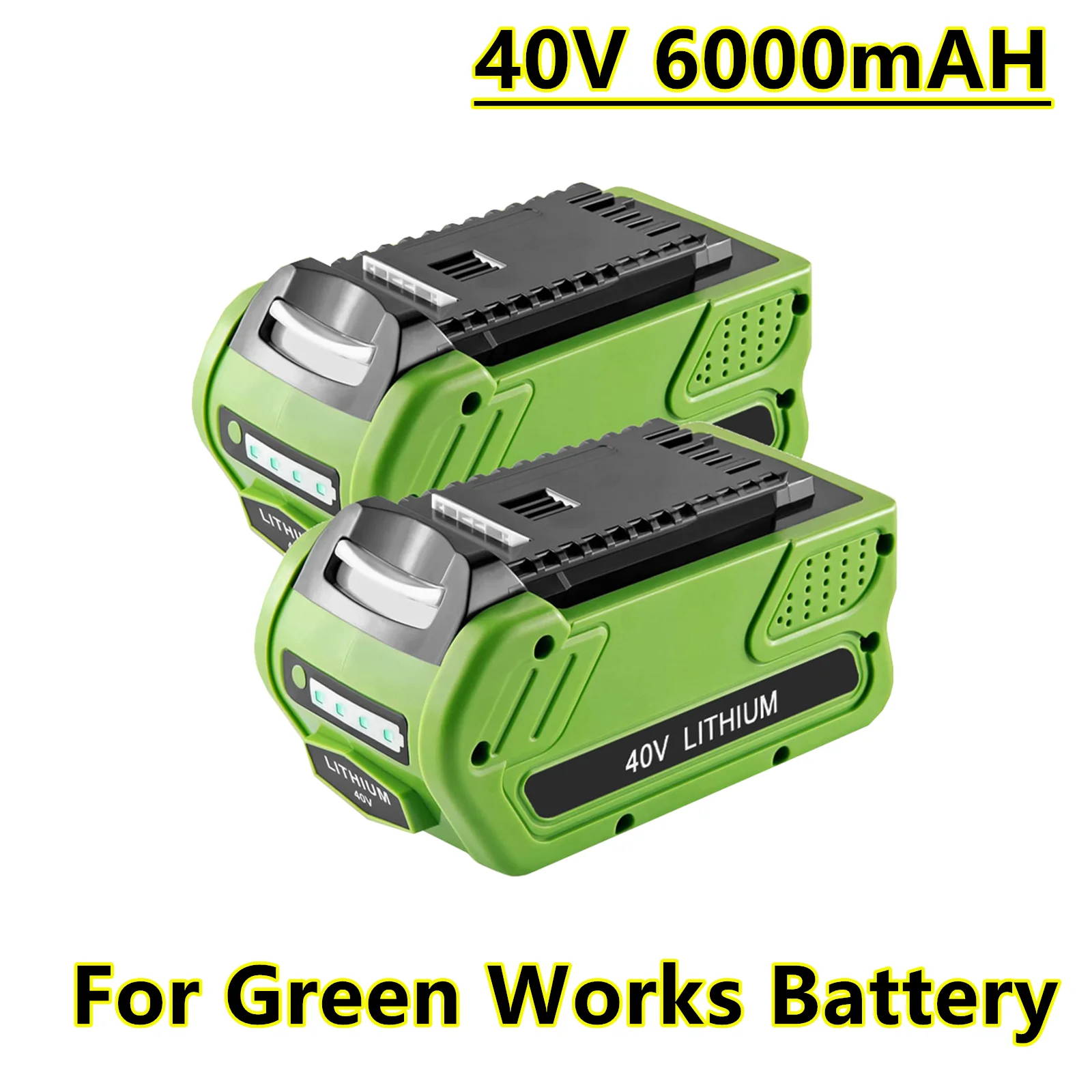 LEFEIYI 40V 6000mAh Įkraunamą Bateriją už Creabest 40V 200W GreenWorks 29462 29472 22272 G-MAX GMAX Baterija 1