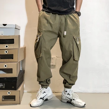Streetwear Didelis Kišenėje Atsitiktinis Krovinių Kelnės Vyrams, Drabužiai Harajuku Prarasti Hip-Hop Skate Pants Madinga Bėgiojimo Kelnės Vyras