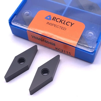 10vnt RCKLCY Aukštos kokybės VNMG160408 MA KC3115 išorės metalo pjovimo įrankiai CNC staklės ndexable įrankius, Apdirbimo ketaus