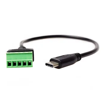 Lydmetalis-free USB jungtis USB2.0 versijos USB3.1 tipas-c žalia solderless terminalo prijungimo kabelis