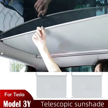 HomChee Ištraukiama skėtį nuo saulės Už Tesla Model 3/Y skėtį nuo saulės Stogo Langų Izoliacija UV Spindulių Apsauga Teleskopinis Saulės Pavėsyje